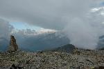 Alpy, Itálie, rychlý příchod bouře